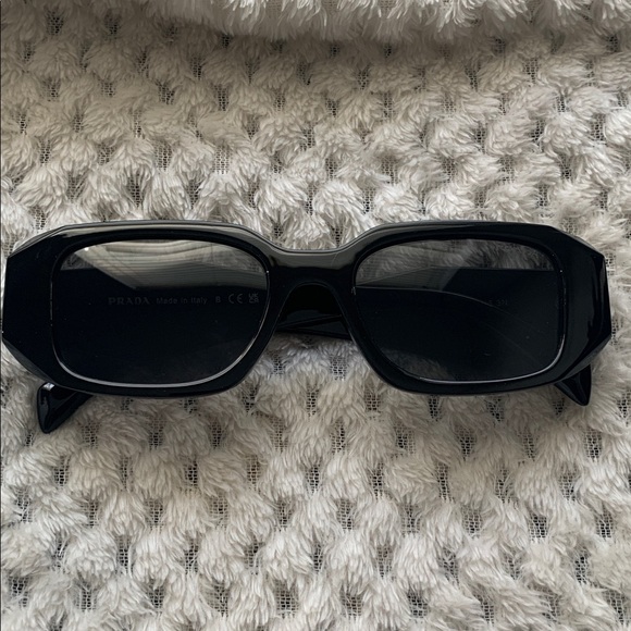 Prada Black Geometric Logo Sunglasses - Picture 2 of 3